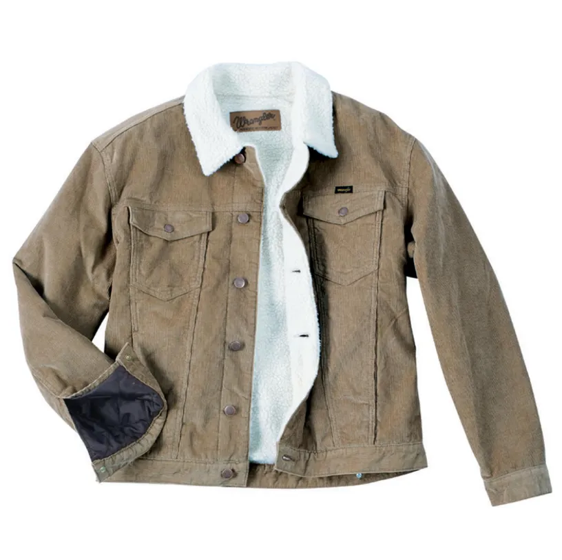 112318261 -Wrangler®  Boy's Corduroy Jacket - Sherpa Lined