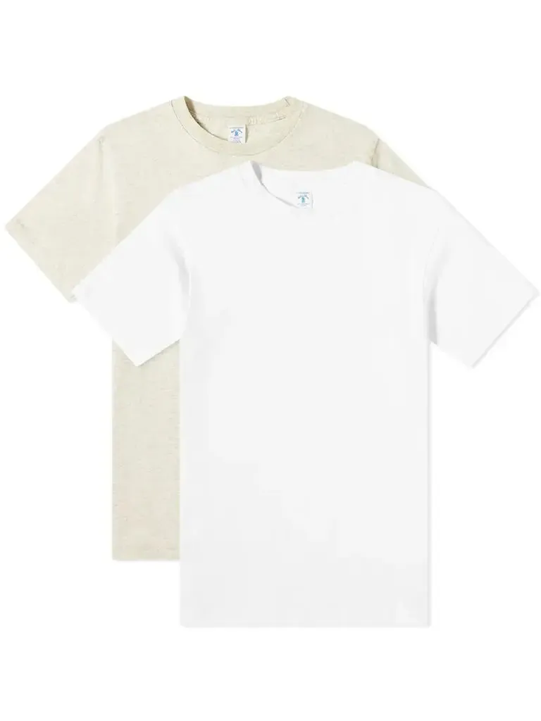 2 Pack Tee- White & Oatmeal