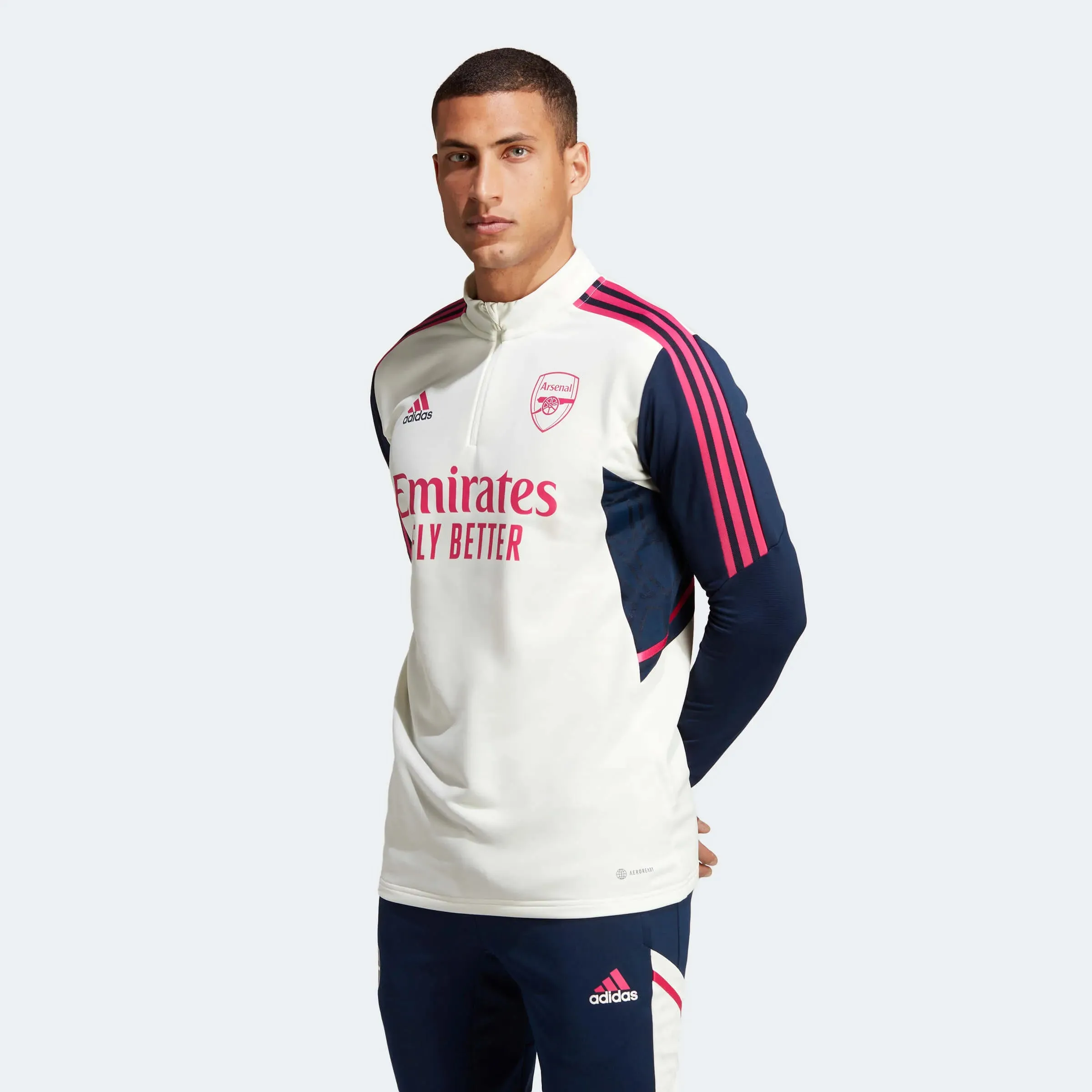 adidas 2023 Arsenal Condivo 22 Training Top - Off White-Collegiate Navy