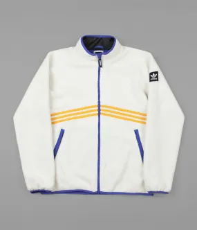 Adidas Sherpa Full Zip Jacket - Cream White / Collegiate Orange / Hi-Res Blue / Carbon