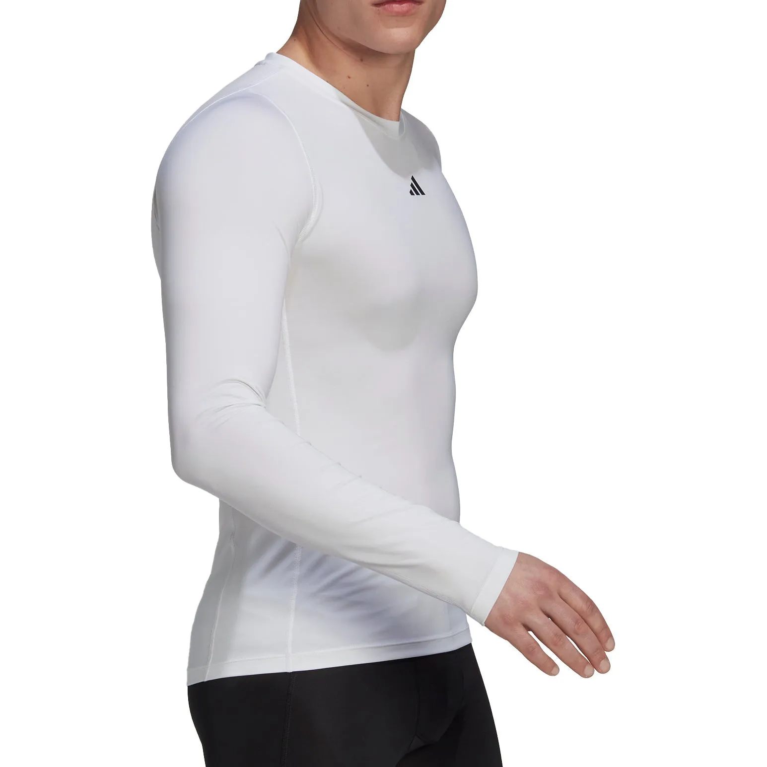 adidas Tech Fit Long Sleeve Mens Training Top - White