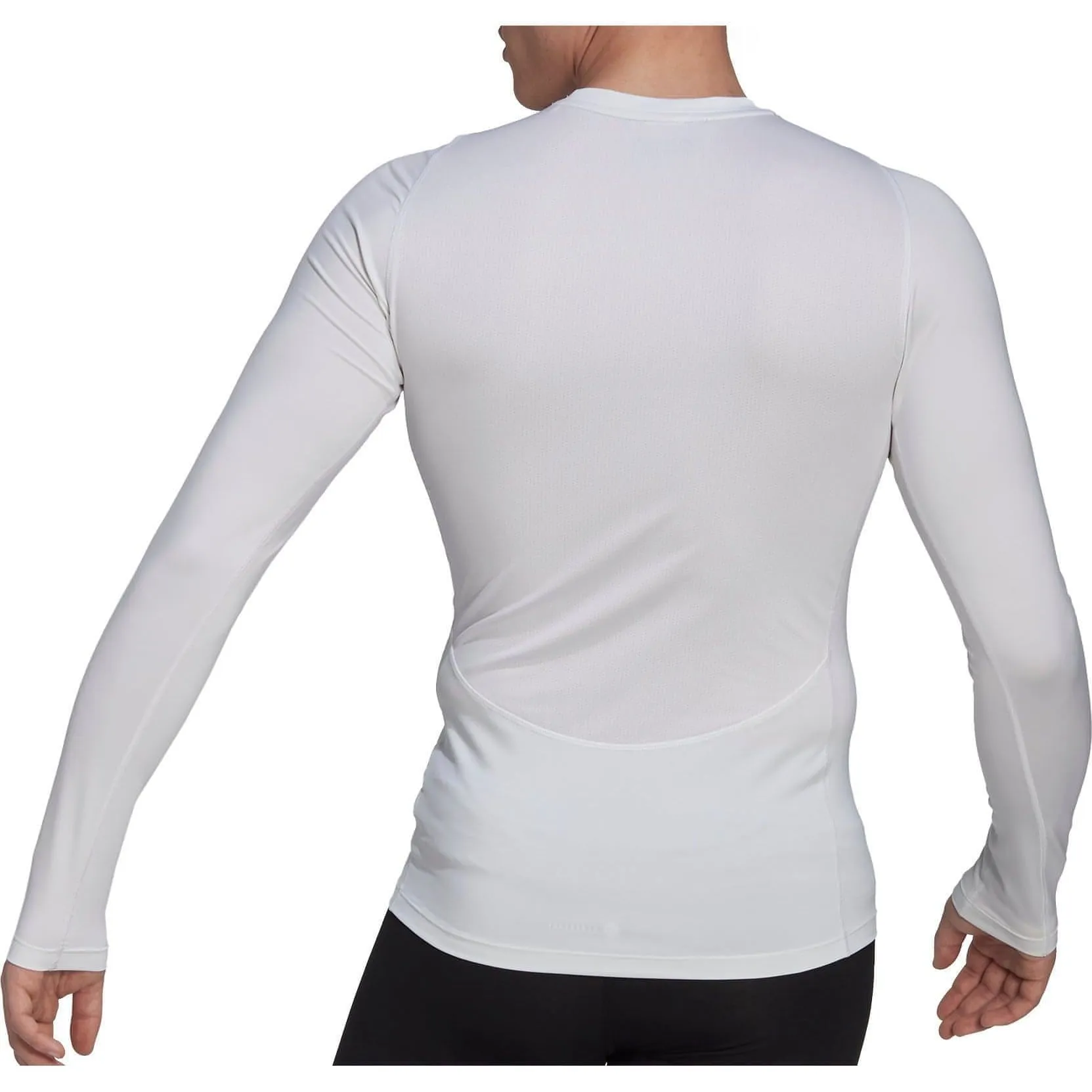 adidas Tech Fit Long Sleeve Mens Training Top - White