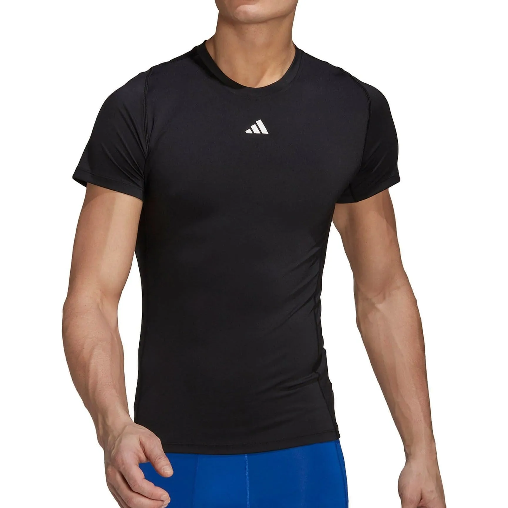 adidas Tech Fit Short Sleeve Mens Training Top - Black