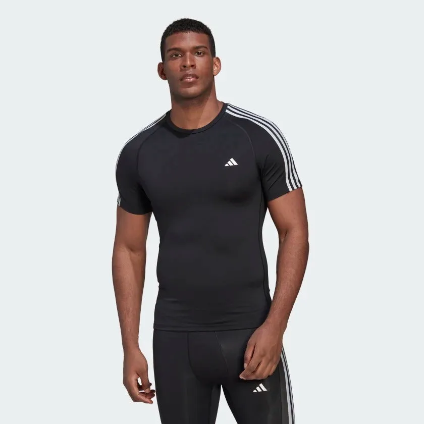 adidas Techfit 3-Stripes Men's Training Tee