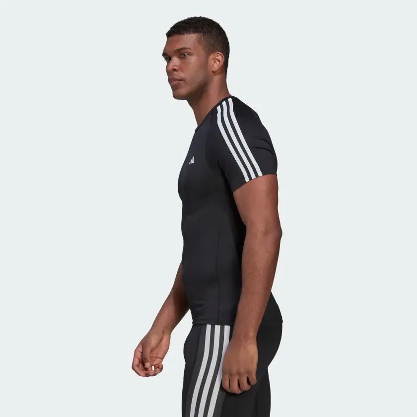 adidas Techfit 3-Stripes Men's Training Tee