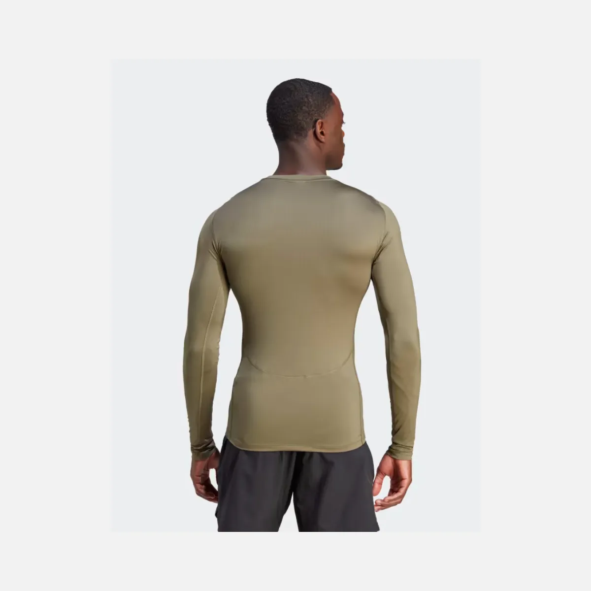 Adidas Techfit Training Long-Sleeve Men's Top -Olive Strata