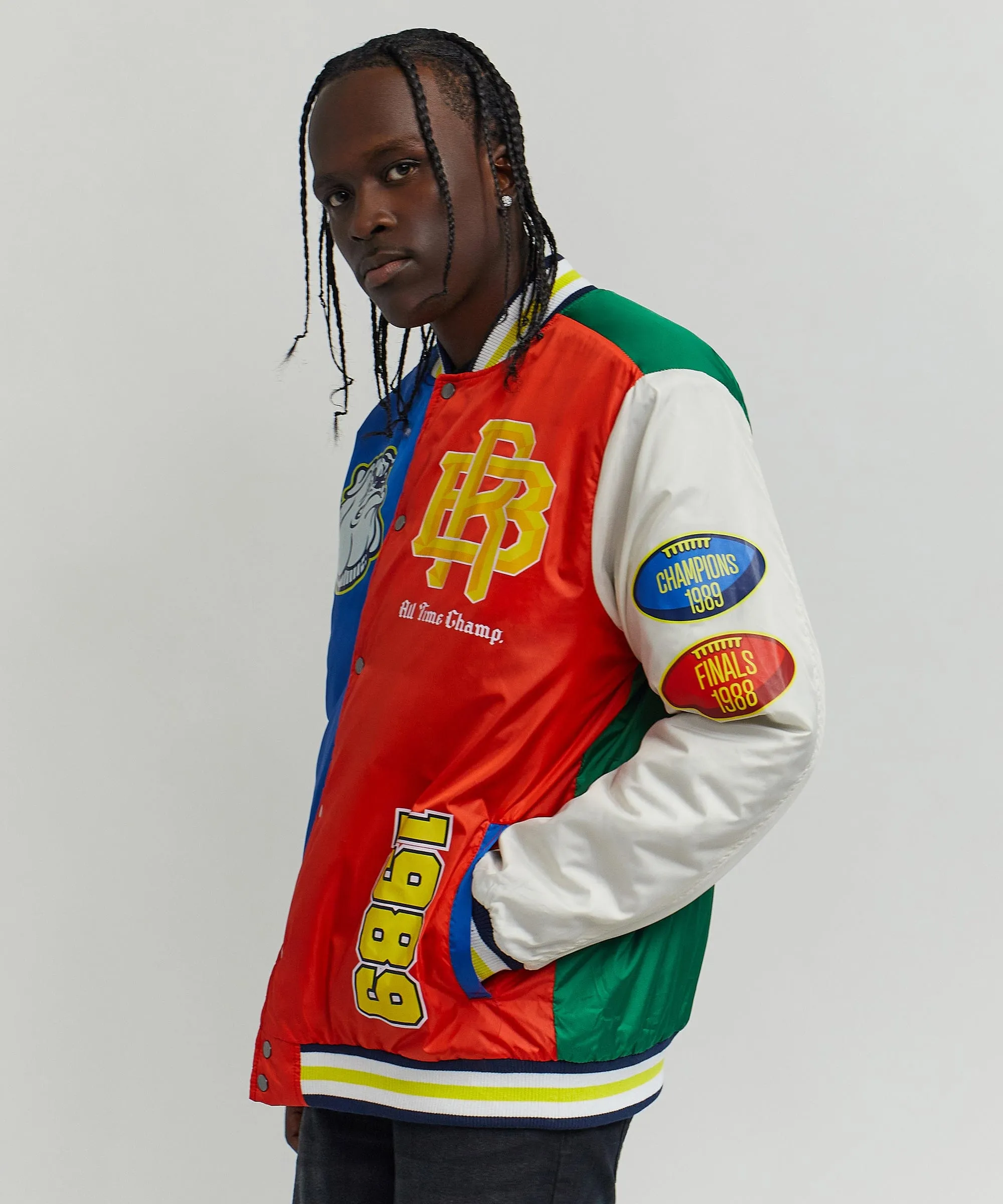 All Time Champ Nylon Bomber Varsity Jacket