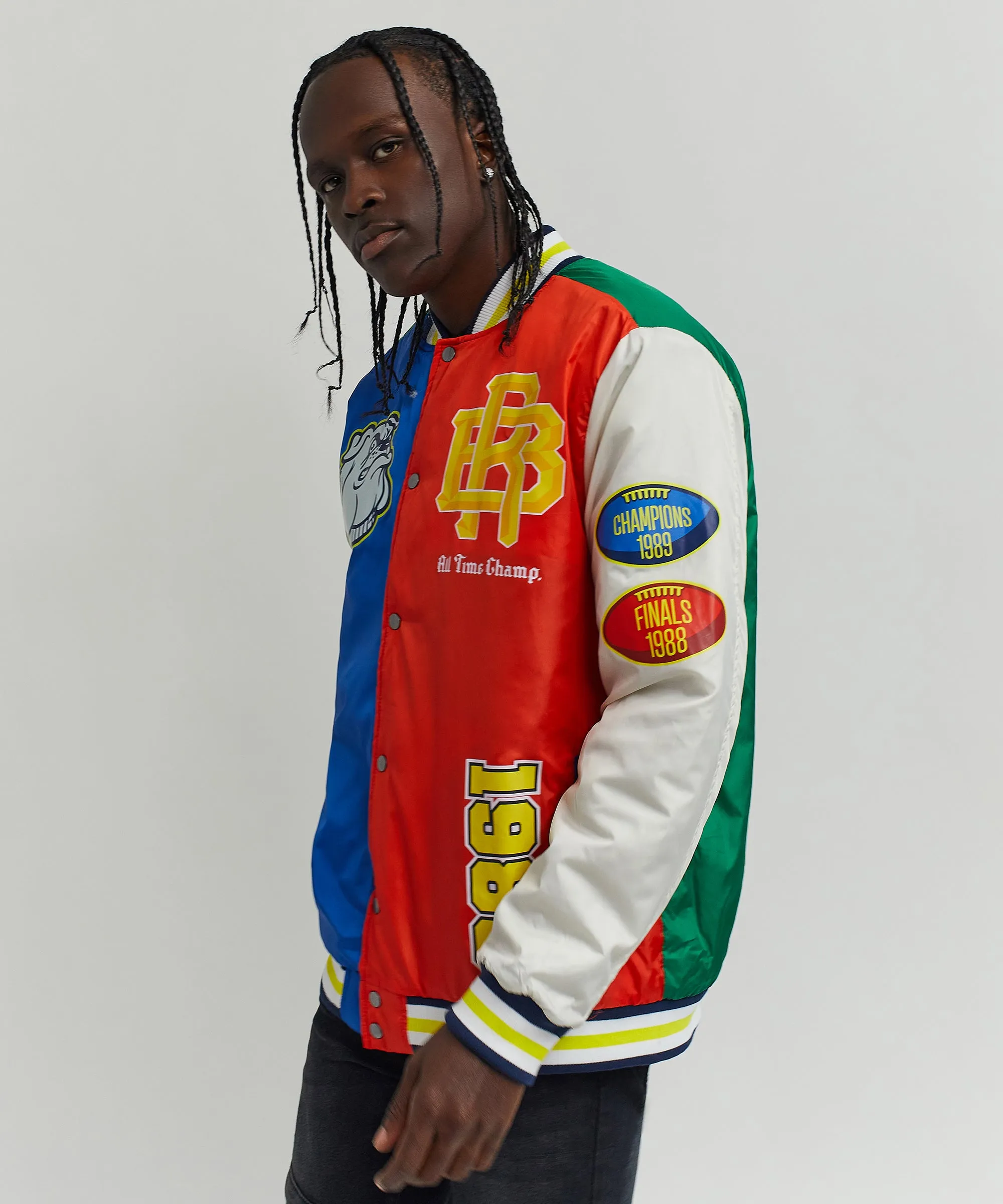 All Time Champ Nylon Bomber Varsity Jacket