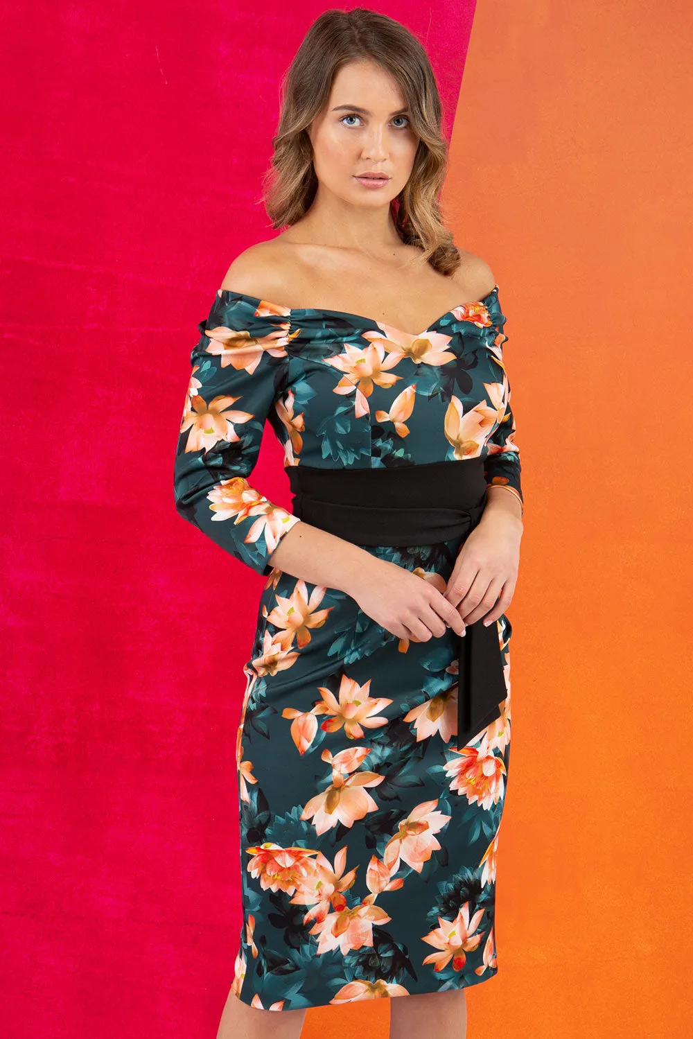 Alpa Wide Band Printed Dress