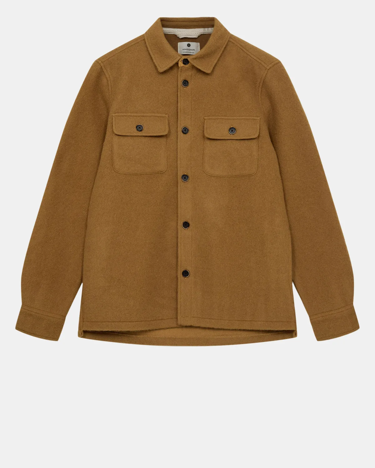 Anerkjendt akoscar boiled wool overshirt wood thrush