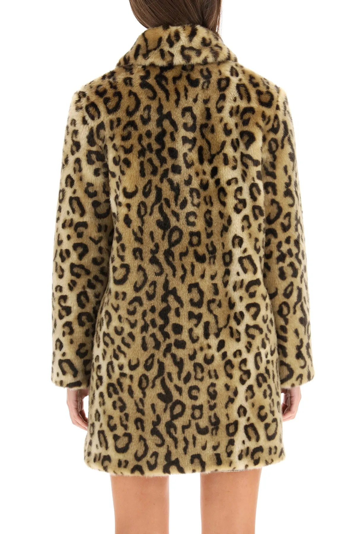 A.P.C. Dolly Faux Leopard Fur Coat