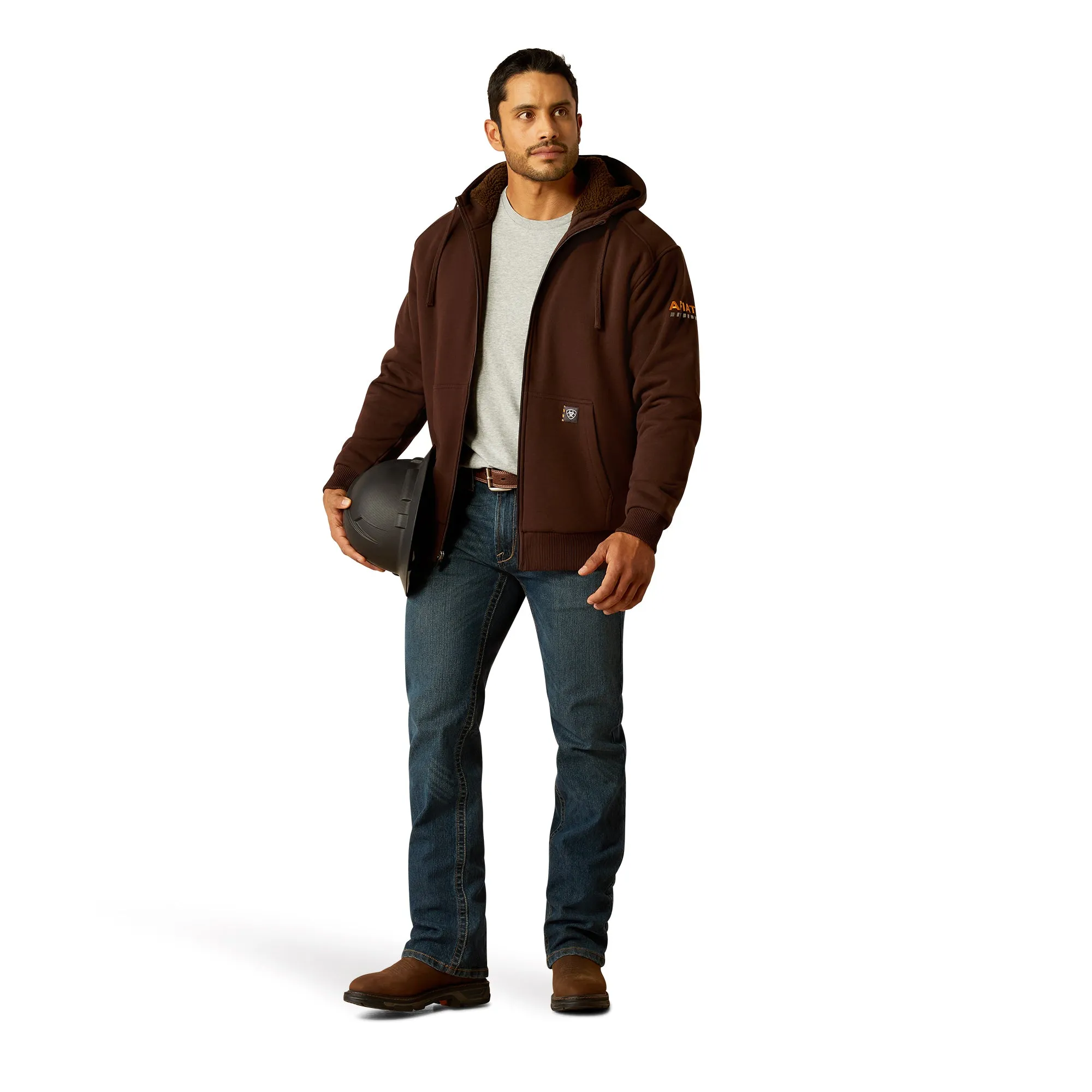 Ariat Men's Rebar All-Weather Sherpa Lined Coffee Bean Jacket 10053061