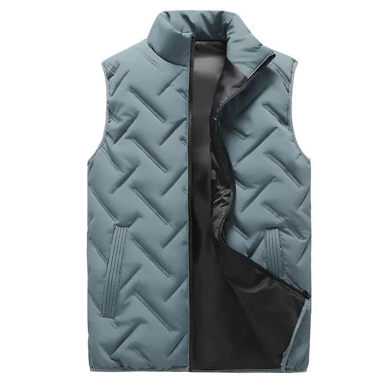 Autumn And Winter Down Cotton Men's Vest Baggy Coat