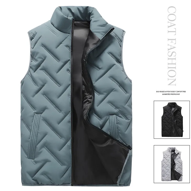 Autumn And Winter Down Cotton Men's Vest Baggy Coat