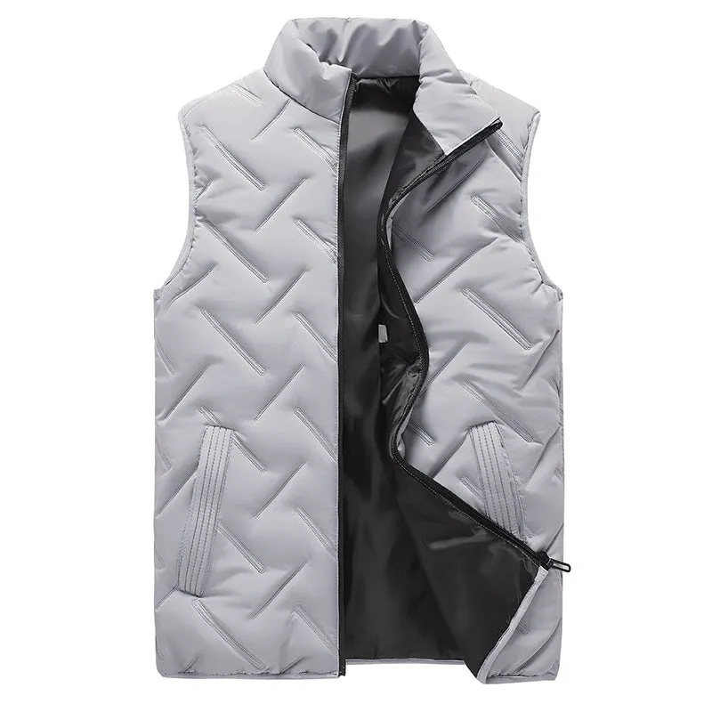 Autumn And Winter Down Cotton Men's Vest Baggy Coat