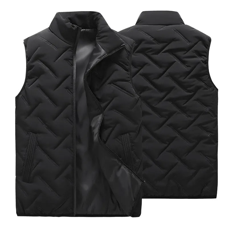 Autumn And Winter Down Cotton Men's Vest Baggy Coat