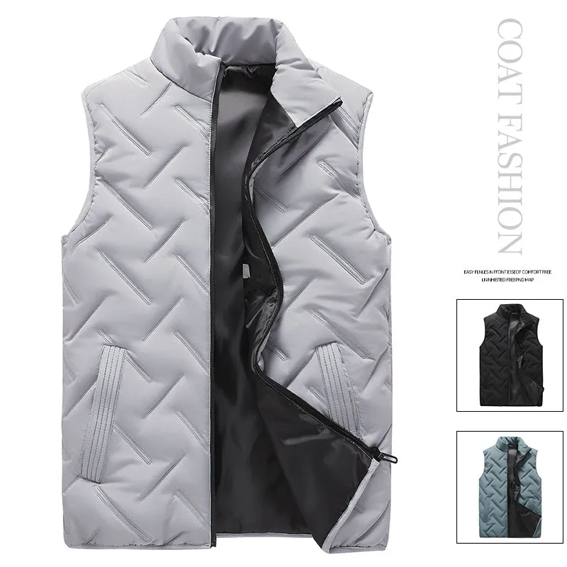 Autumn And Winter Down Cotton Men's Vest Baggy Coat