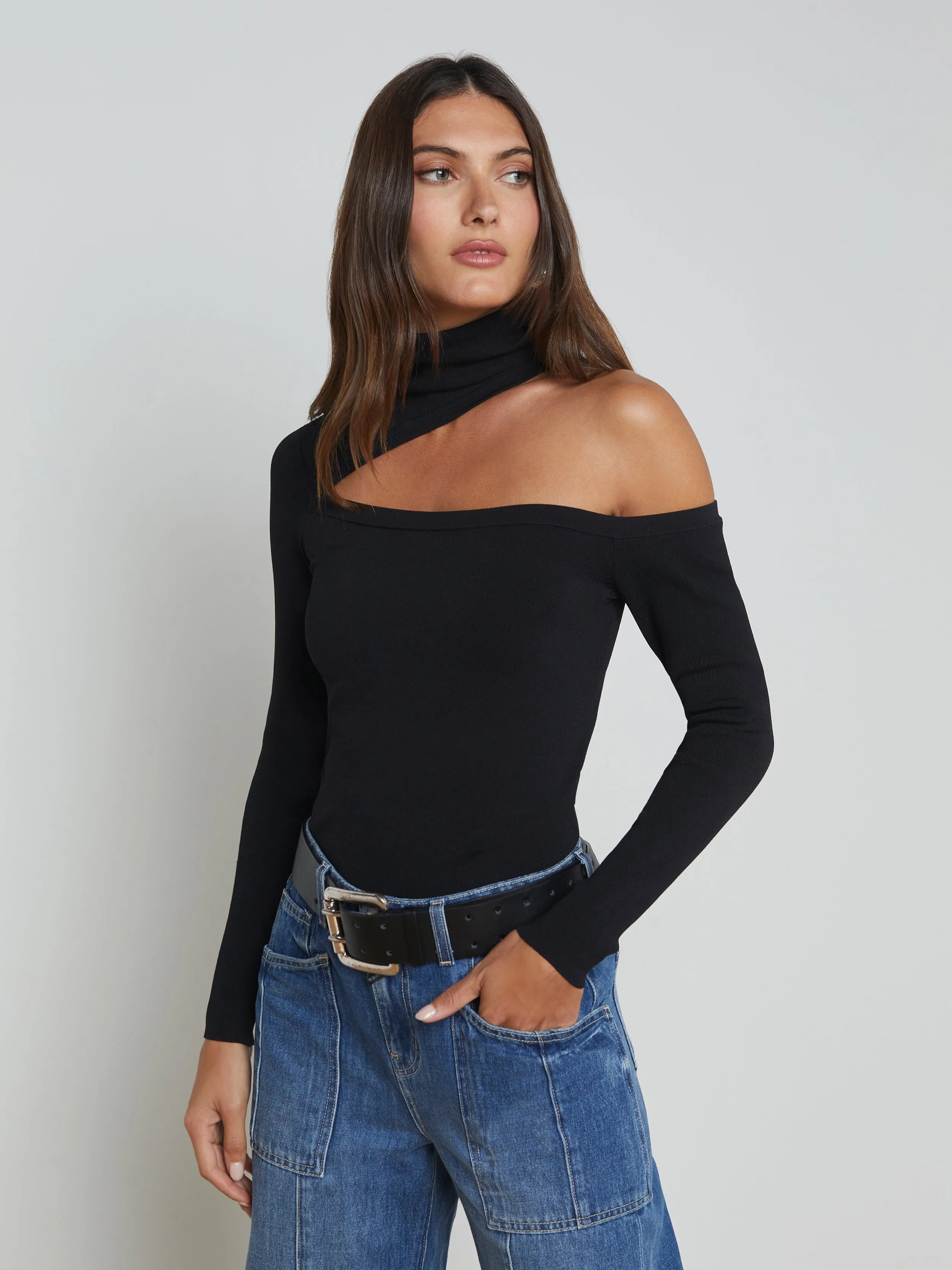 Azia Cutout Turtleneck