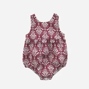 Baby Girls Nora Playsuit - Fuchsia Damask