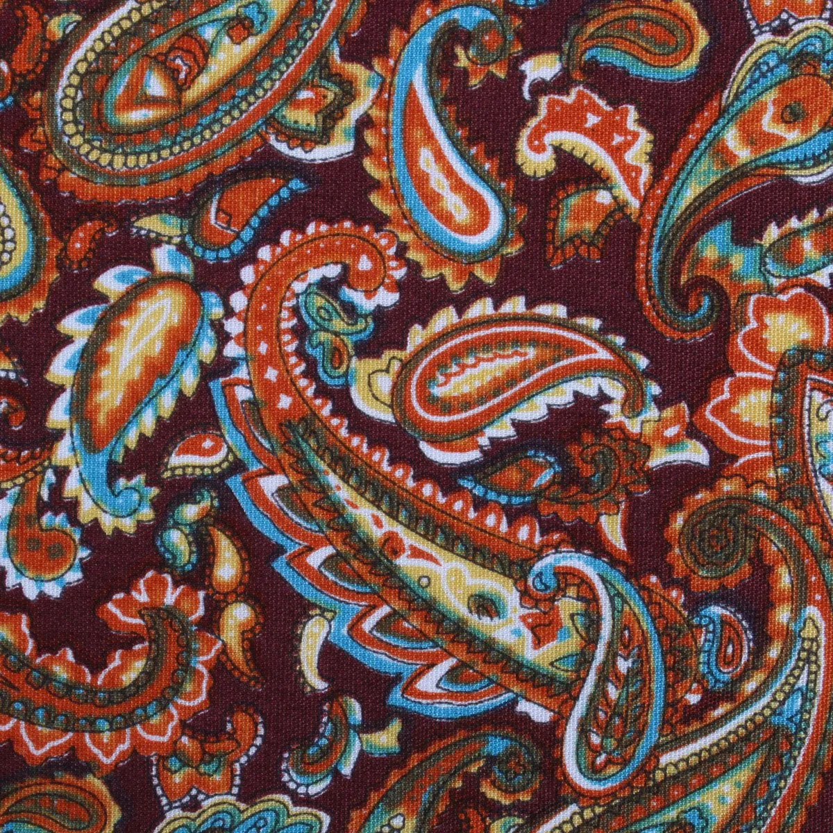 Baku Paisley Orange Pocket Square