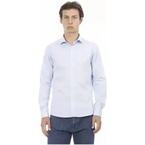 Baldinini Trend Light Blue Cotton Men Shirt