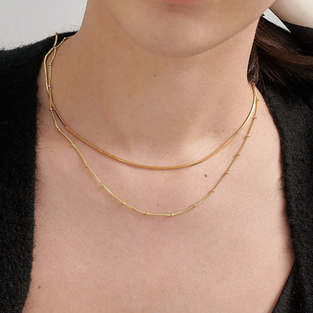 Ball Chain Necklace - Gold