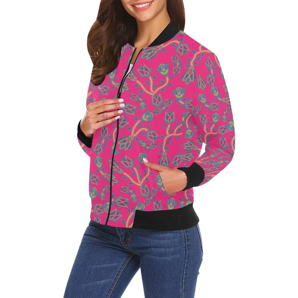 Beaded Lemonade Bomber Jacket for Women