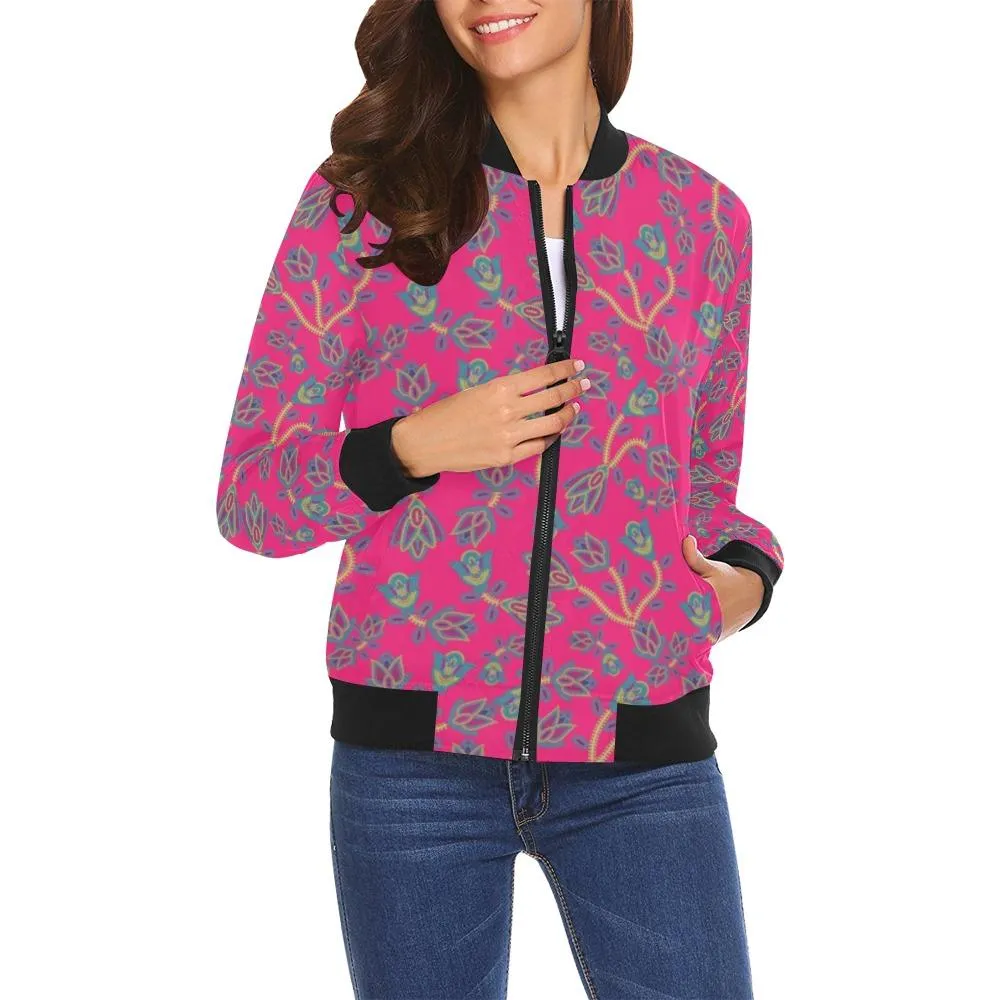 Beaded Lemonade Bomber Jacket for Women