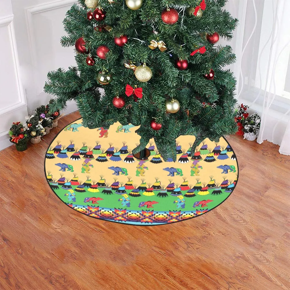 Bear Medicine Christmas Tree Skirt 47" x 47"