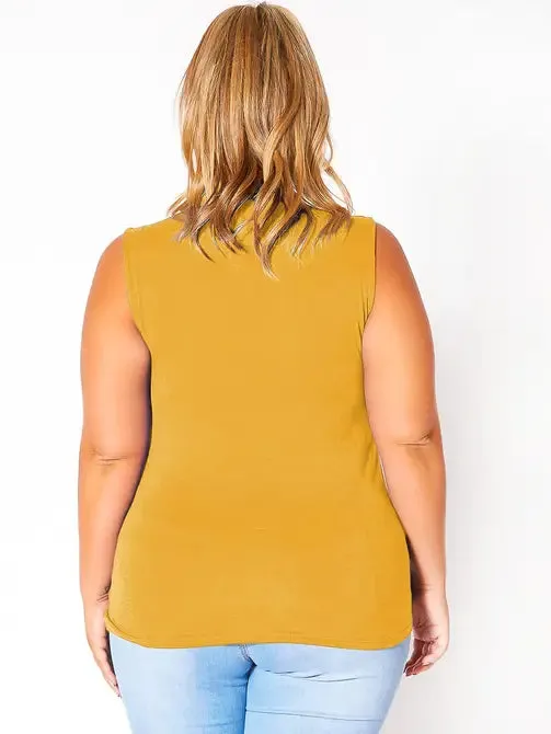 Bellatrix Plus Size Women's Sleeveless Turtle Neck Top