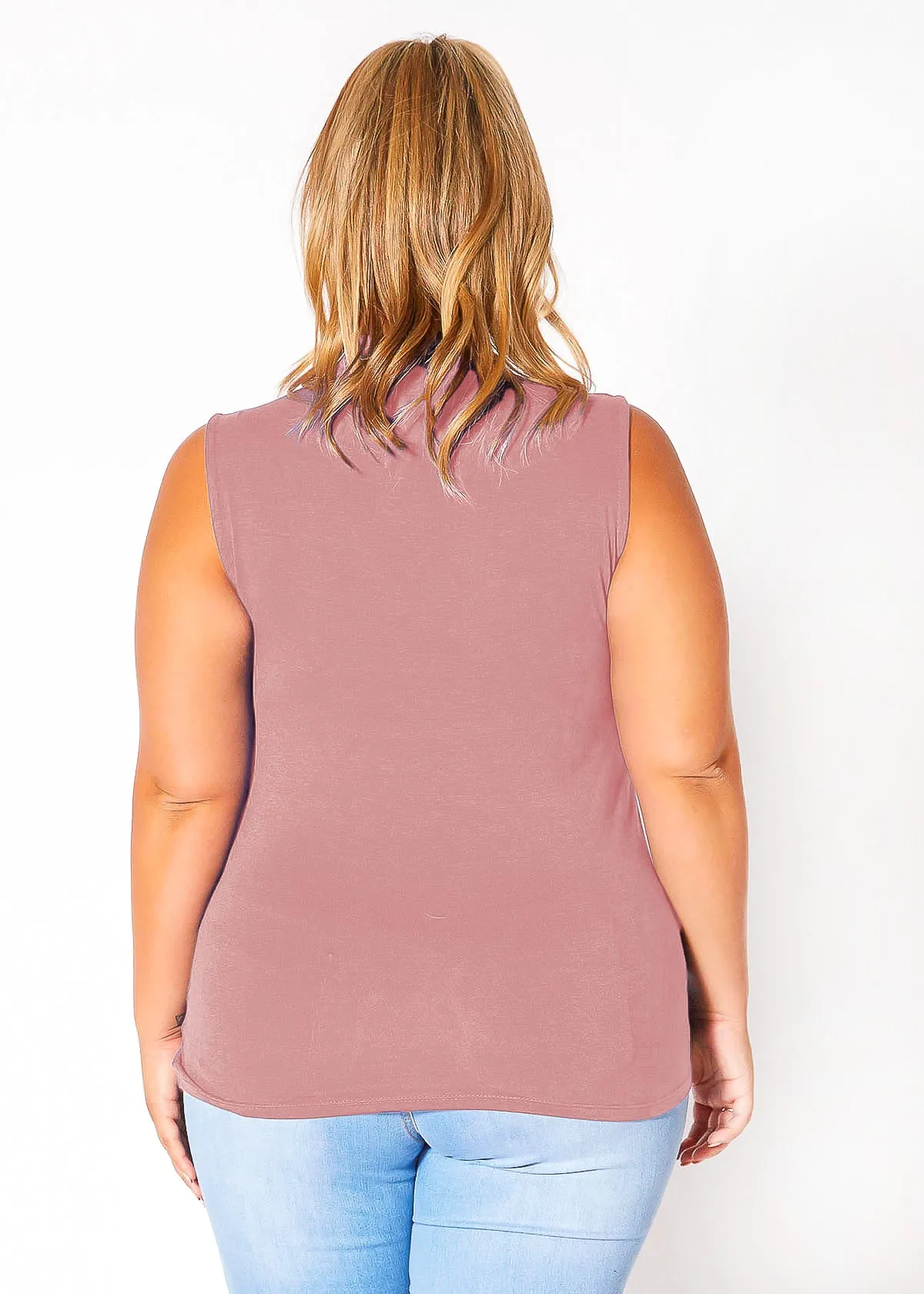 Bellatrix Plus Size Women's Sleeveless Turtle Neck Top