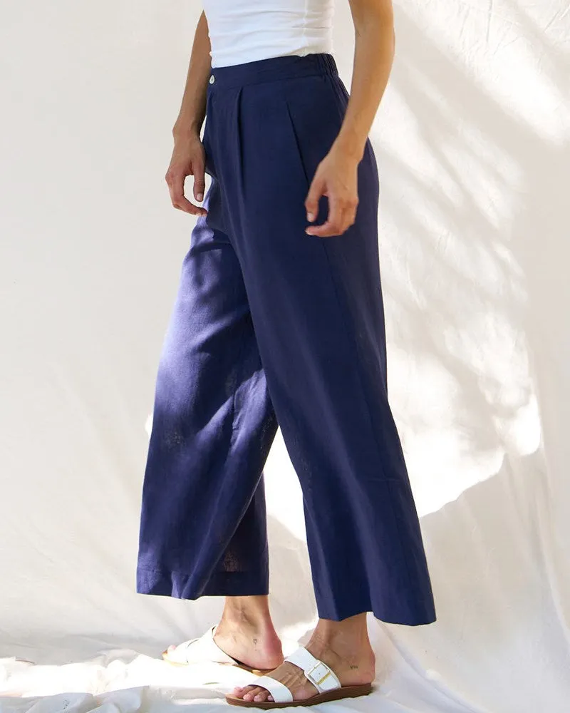 Betty Basics Aspen Palazzo Pant - Navy