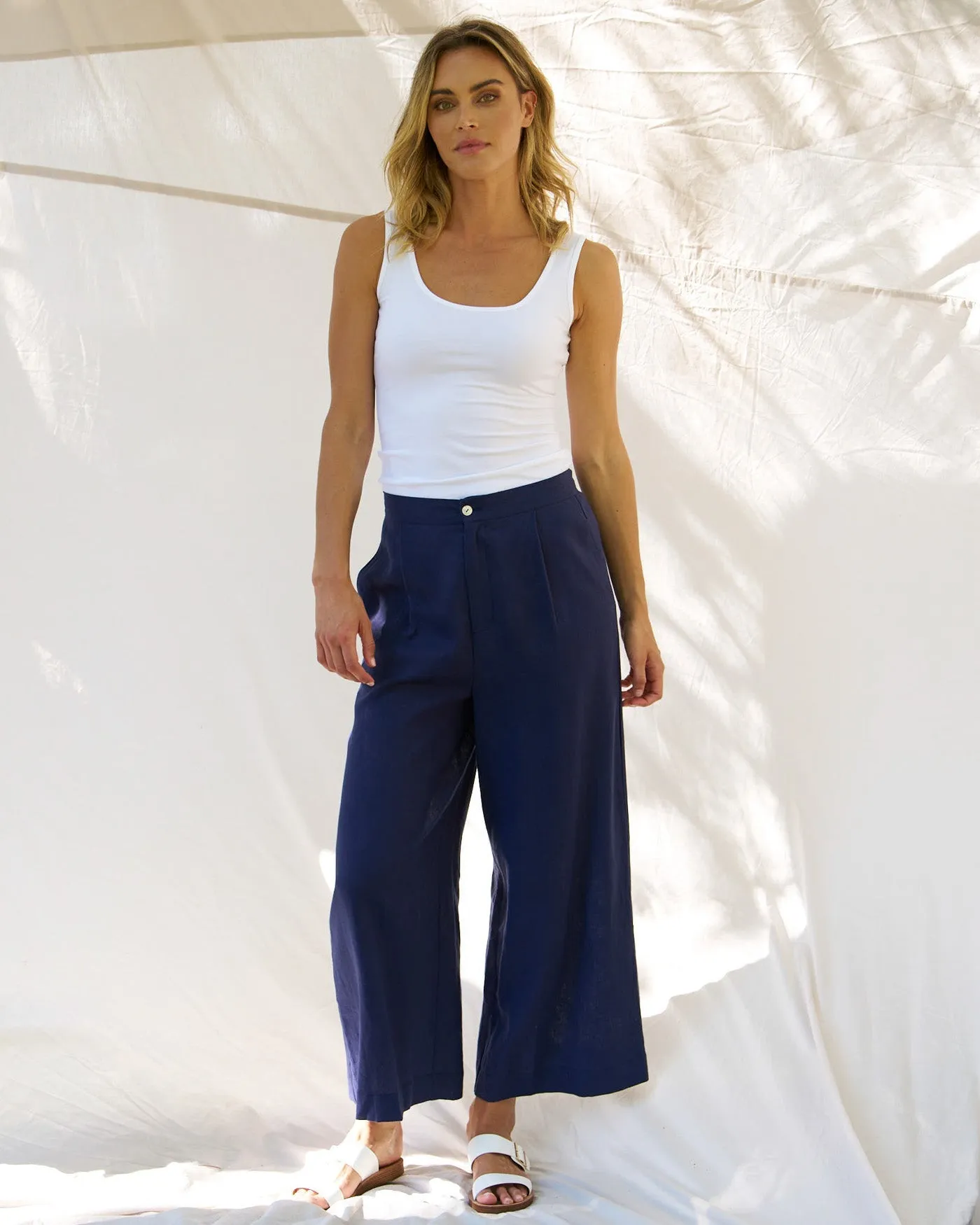 Betty Basics Aspen Palazzo Pant - Navy