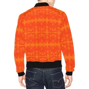 Between the Mountains Orange Bomber Jacket for Men