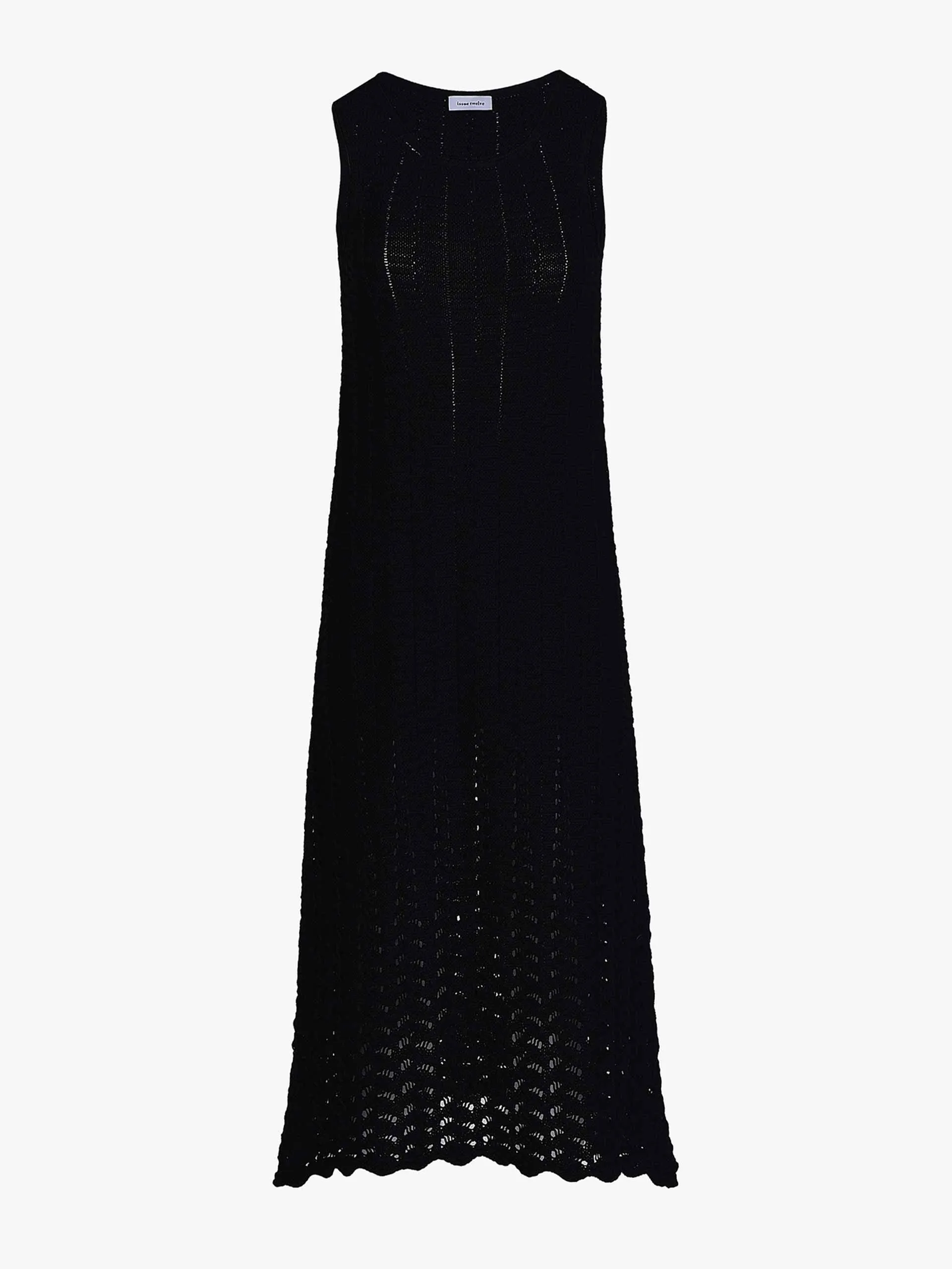 Black knitted maxi dress