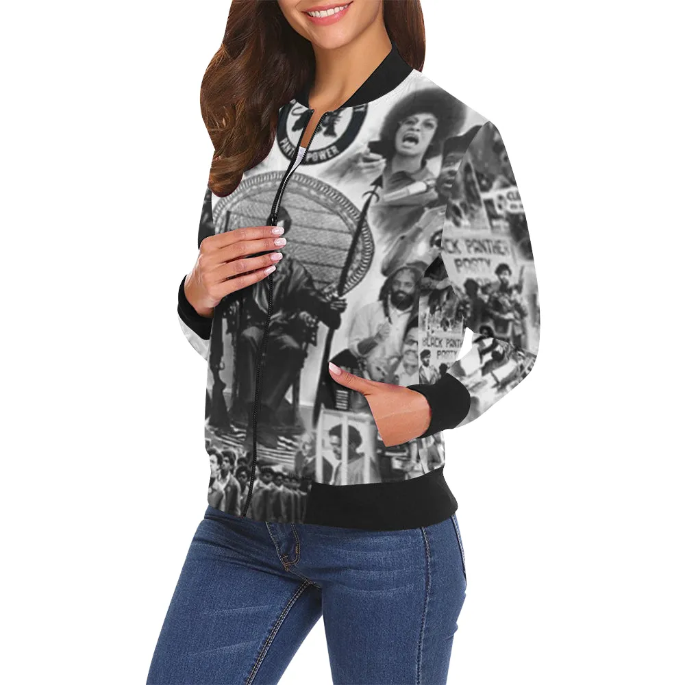 BLACK PANTHER PARTY All Over Print Bomber Jacket for Women