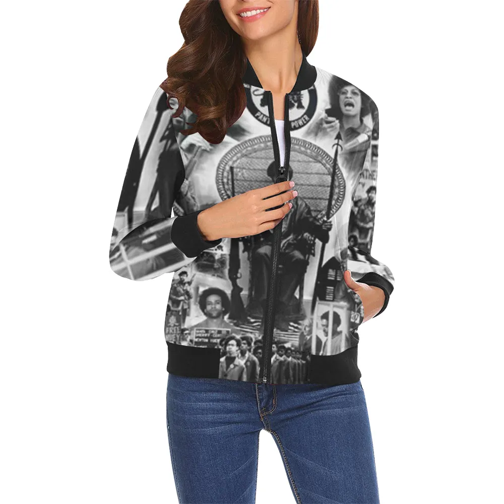 BLACK PANTHER PARTY All Over Print Bomber Jacket for Women