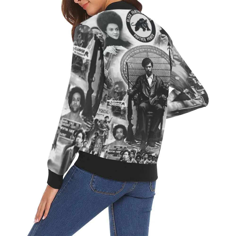 BLACK PANTHER PARTY All Over Print Bomber Jacket for Women