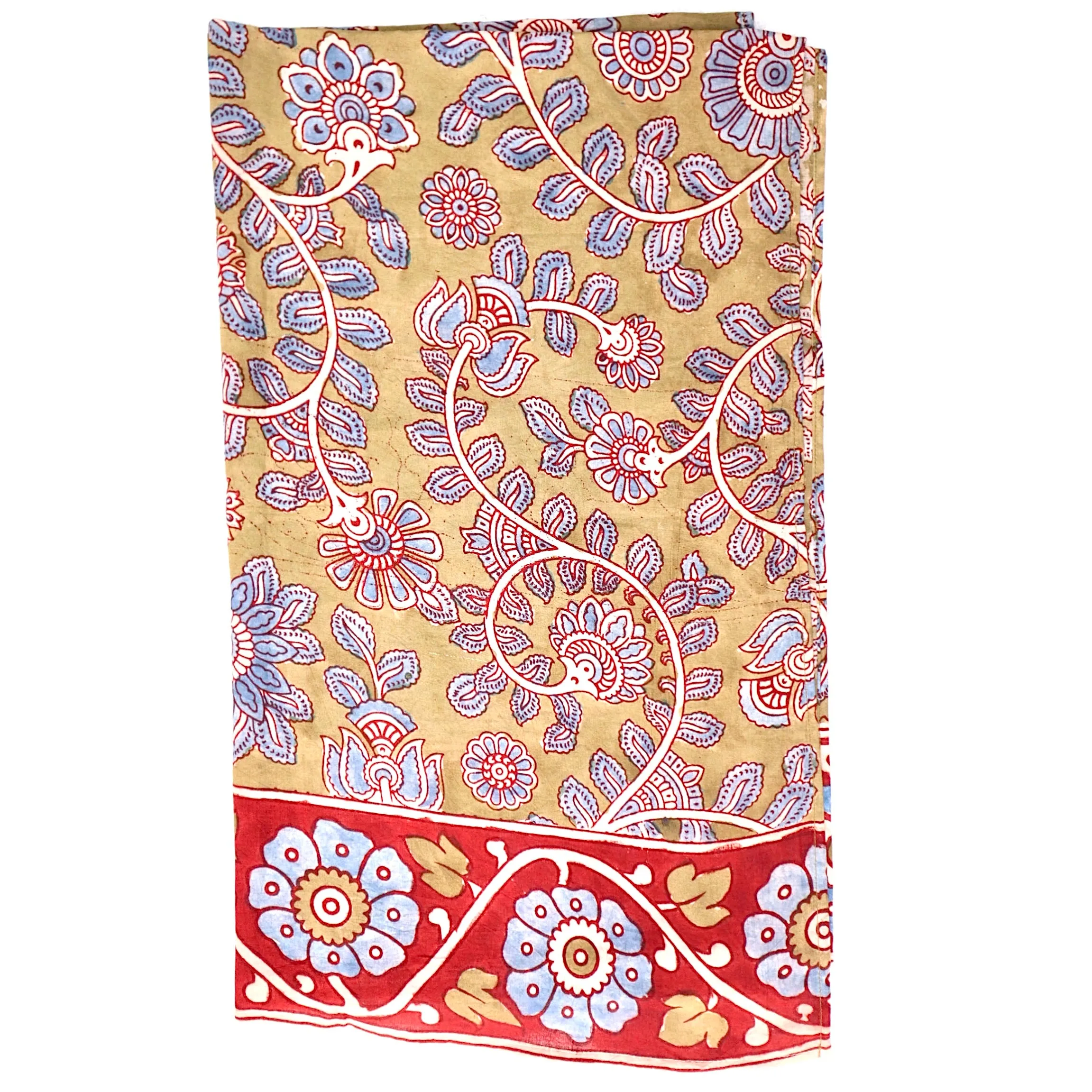 Blossom Cascade Harmony – Limited Edition Hand Painted Cotton Scarf(HS0021)