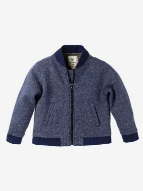 Blue Fleece Bomber Jacket