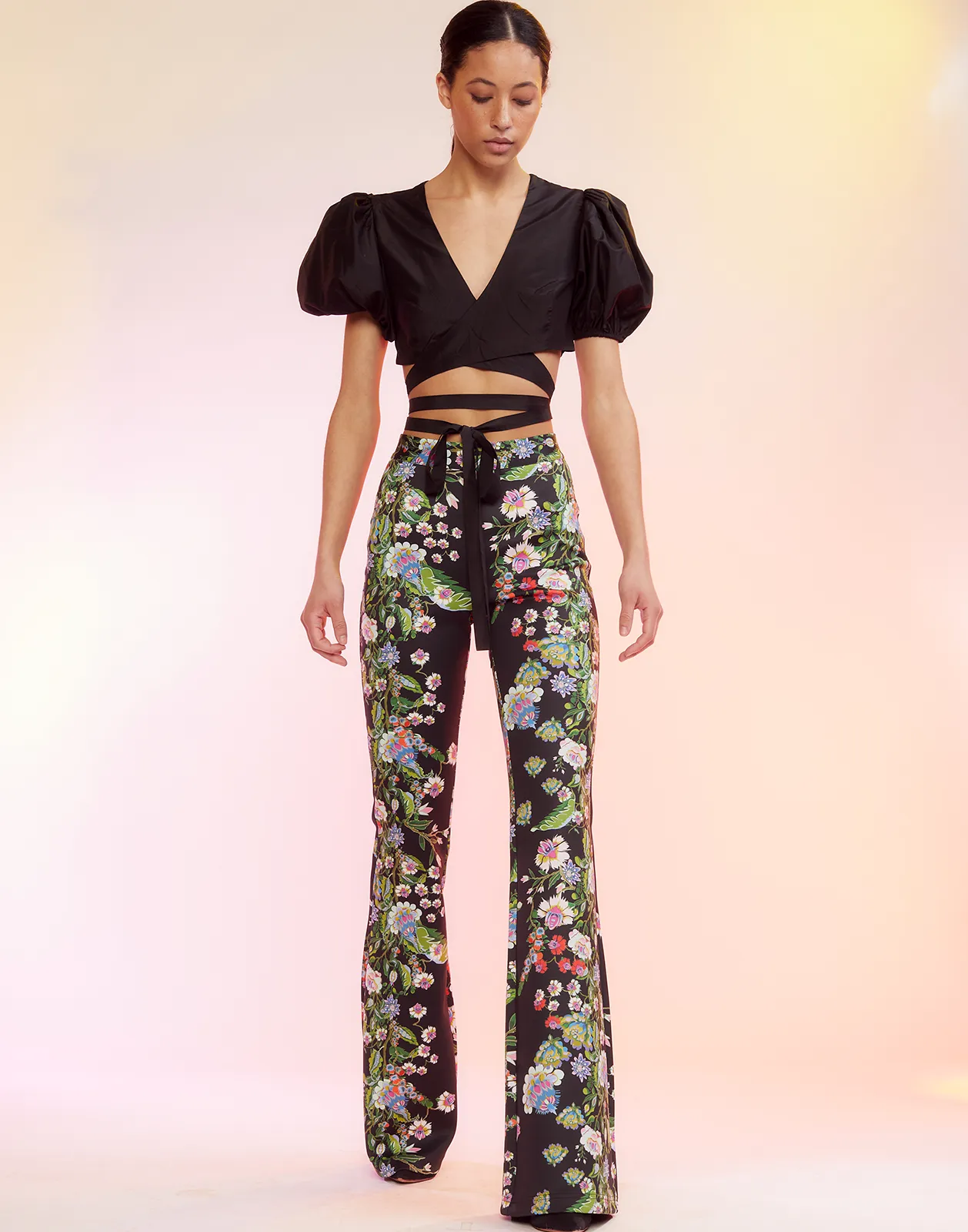 Bonded Fit and Flare Pants