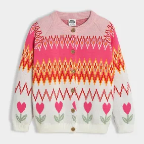 Bonjour Rosy Knitted Cardigan