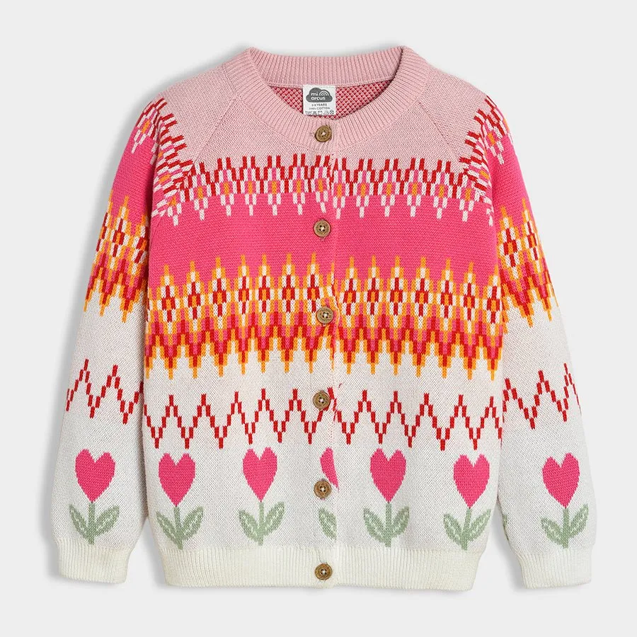 Bonjour Rosy Knitted Cardigan