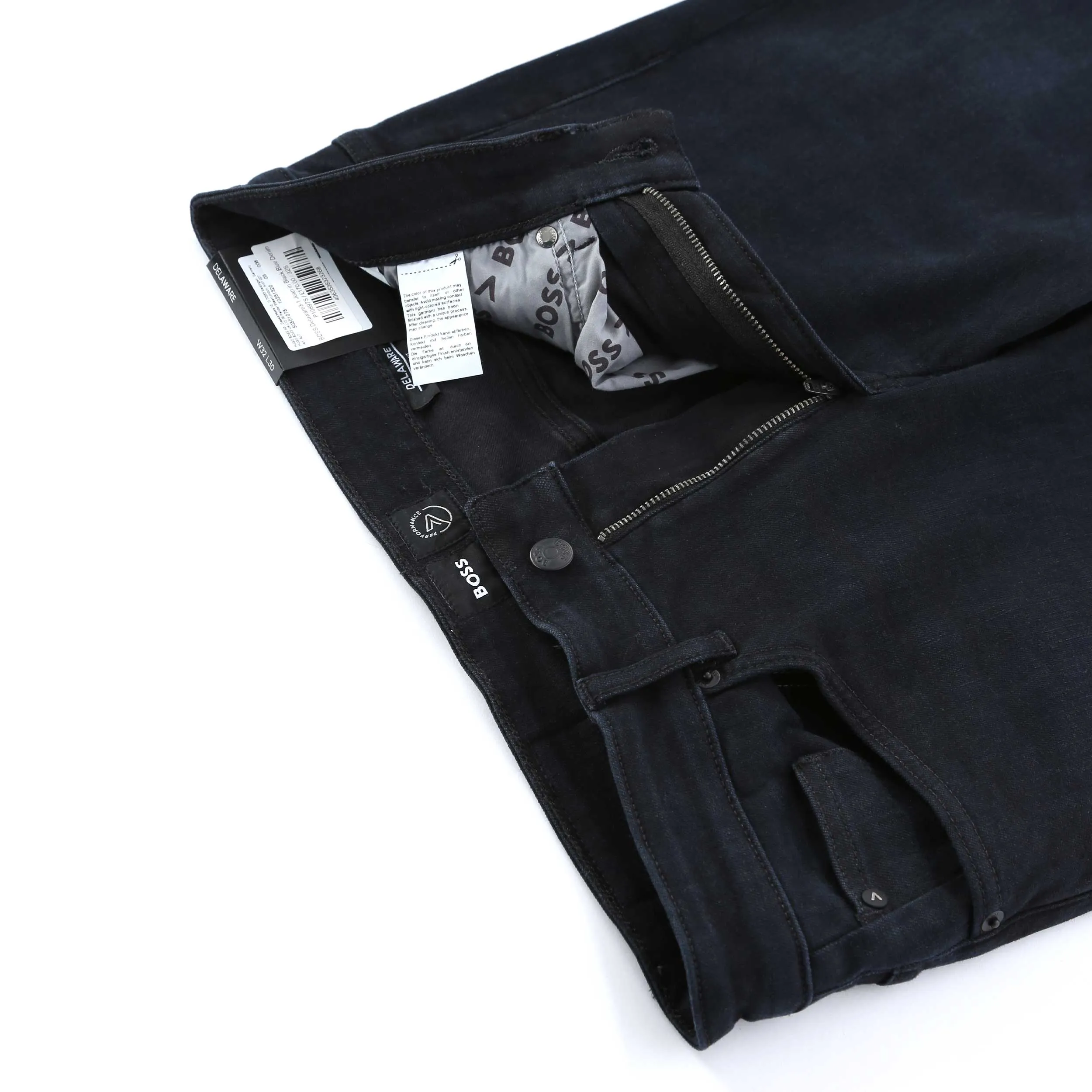 BOSS Delaware3-1 Jean in Black Blue Denim