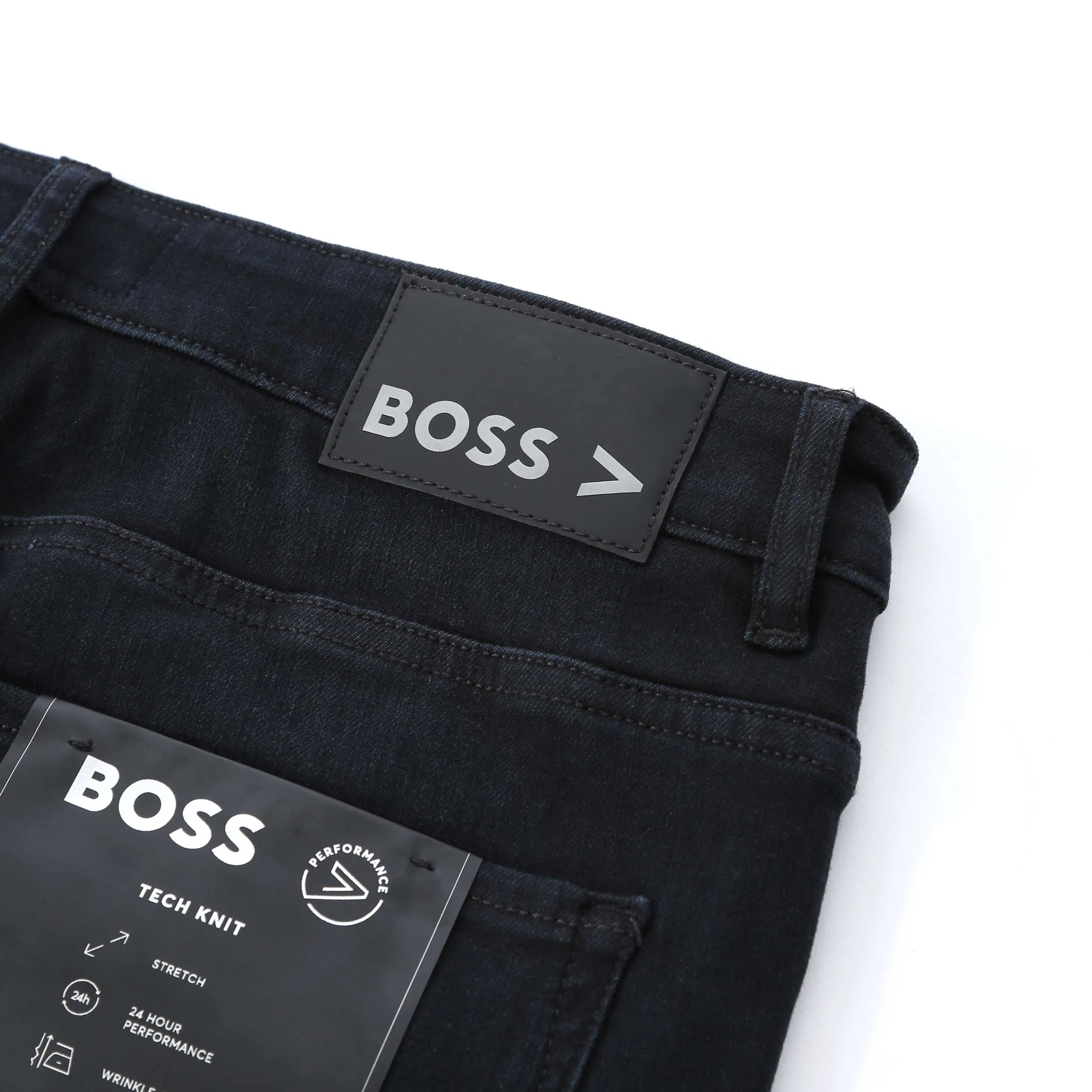 BOSS Delaware3-1 Jean in Black Blue Denim