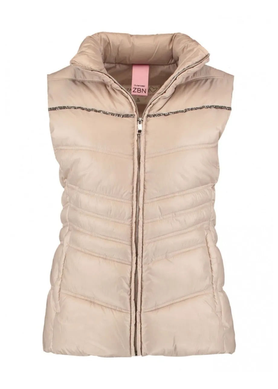 Bruna Ecru Glitter Detail Gilet