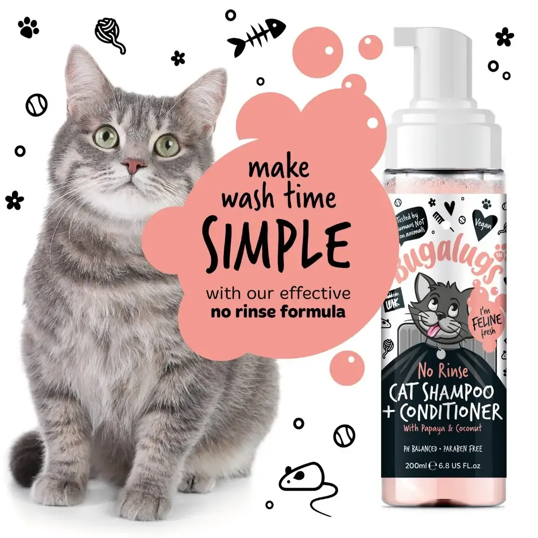 Bugalugs No Rinse Cat Shampoo & Conditioner