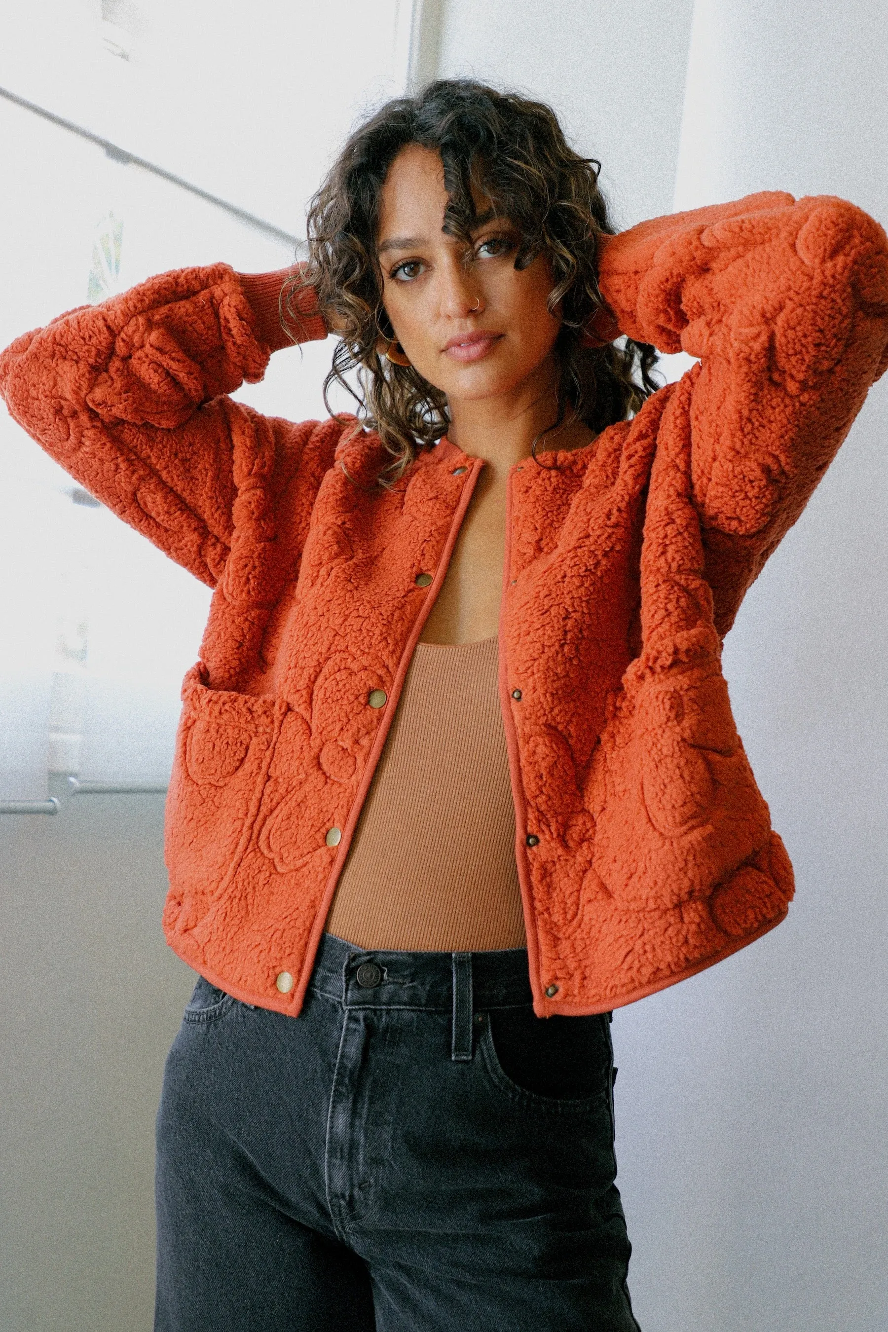 Burnt Brick Cozy Shore Jacket