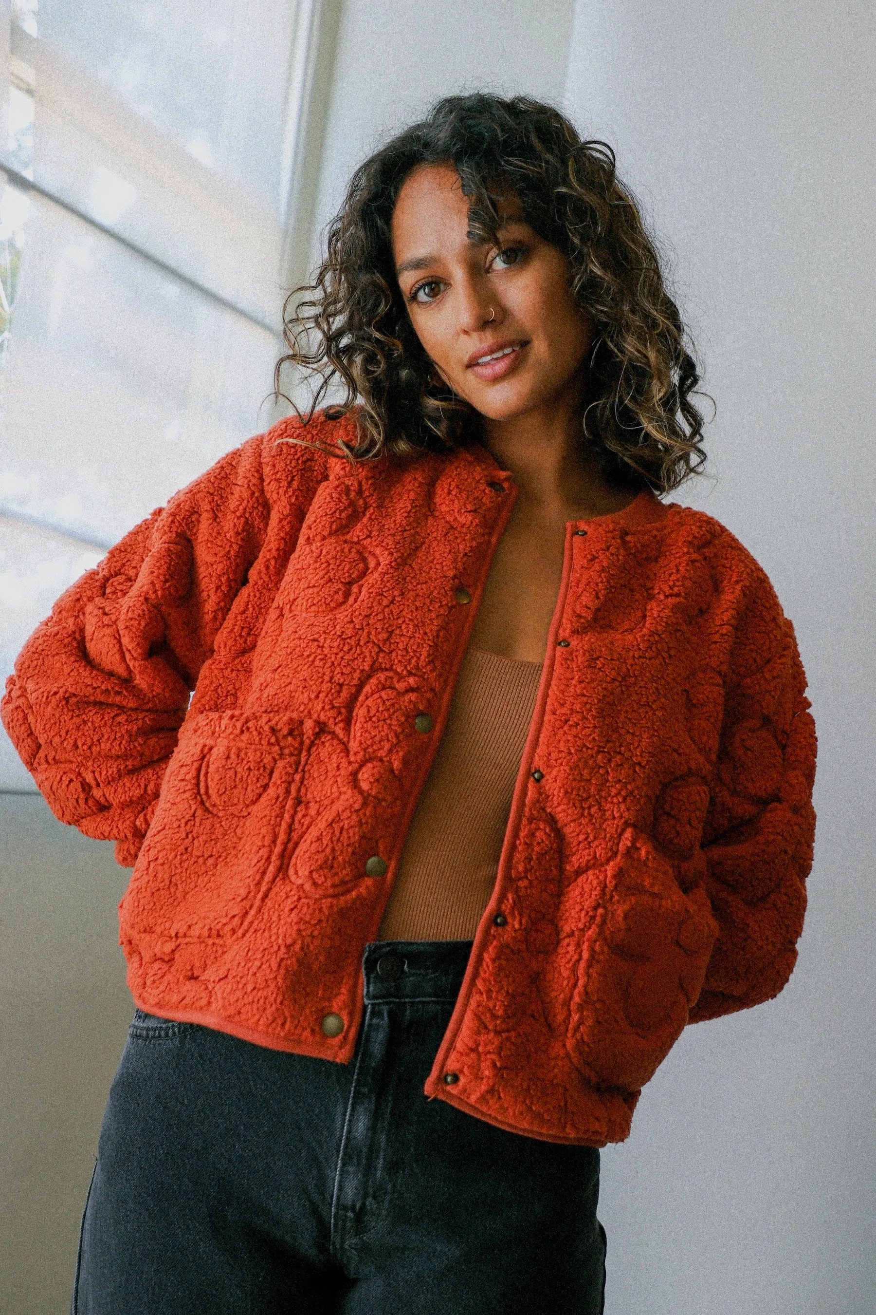 Burnt Brick Cozy Shore Jacket