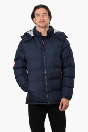 Canada Weather Gear Zip Pocket Bubble Bomber Jacket - Navy